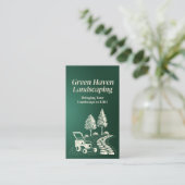 Landschaftsschutz- und Rasenpflege Visitenkarte (Stehend Vorderseite)