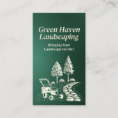 Landschaftsschutz- und Rasenpflege Visitenkarte (Vorderseite)