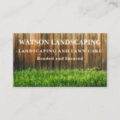 Landschaftsschutz und Rasenpflege Visitenkarte (Vorderseite)