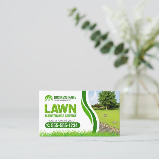 Landschaftsschutzdienst für grüne Rasenflächen Visitenkarte (Stehend Vorderseite)