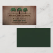 Landschaftsschutzdienst für Holzbaum Visitenkarte (Vorne/Hinten)