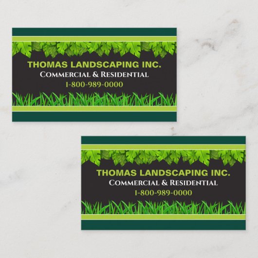 Landschaftsschutzschild für Ihren Arbeitswagen Visitenkarte (Vorne/Hinten)