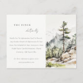 Landschaftsskizze für Wälder - Details zur Hochzei Begleitkarte (Vorderseite)