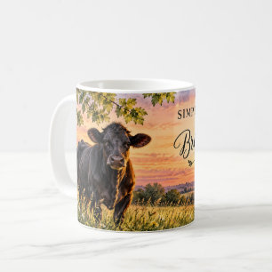 Landschaftssonnenuntergang Schwarze Kuh Kaffeetasse
