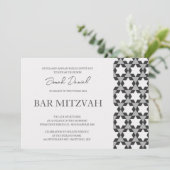 Landschaftssternmuster Bar Mitzvah Einladung (Stehend Vorderseite)