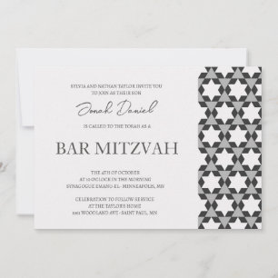 Landschaftssternmuster Bar Mitzvah Einladung