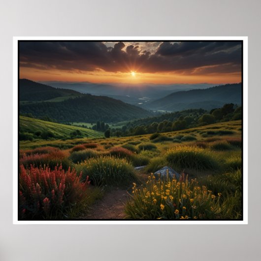 Landschaftsszene in der Natur Poster (Vorne)