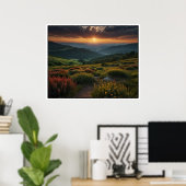 Landschaftsszene in der Natur Poster (Heimbüro)