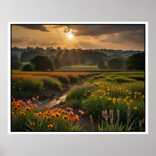 Landschaftsszene in der Natur Poster (Vorne)