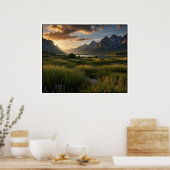 Landschaftsszene in der Natur Poster (Küche)