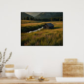 Landschaftsszene in der Natur Poster (Küche)
