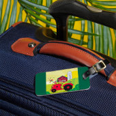 Landschaftsszene mit Gesangsroster auf Traktor Gepäckanhänger