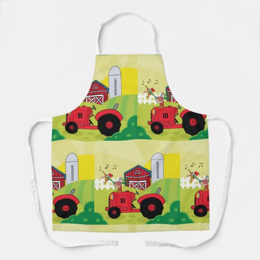 Landschaftsszene mit Gesangsroster auf Traktor Schürze (Vorderseite)