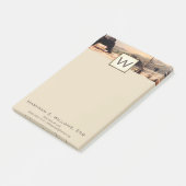 Landschaftsszene mit Monogramm Post-it Klebezettel (angewinkelt)