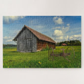 Landschaftsszene mit Schindeln Puzzle (Horizontal)