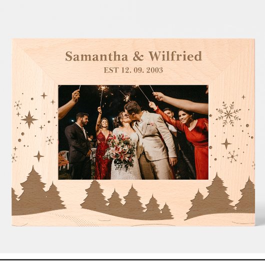 Landschaftsszenen Wintergravur Geätzte Rahmen