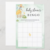 Landschaftsthema Landtiere Baby Dusche Bingo Spiel (Vorne/Hinten)