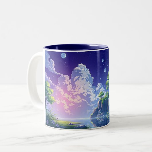 Landschaftstil Zweifarbige Tasse (Vorderseite Links)