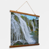 Landschaftswasserfall Wandteppich Mit Holzrahmen (Gewinkelt)
