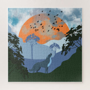 LandschaftsWolf Sun Mountains Puzzle