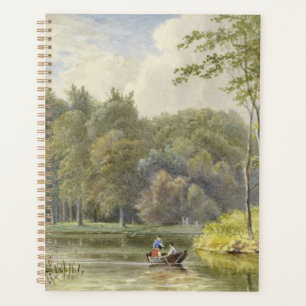 Landschap traf Figuren in Roeibootje Vintag Planer