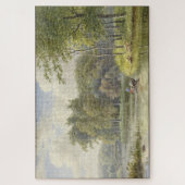 Landschap traf Figuren in Roeibootje Vintag Puzzle (Vertikal)