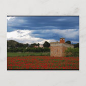 Landscheune im Mohnfeld Postkarte (Vorderseite)