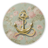 Landschicker girly Seegoldmit blumenanker Keramikknauf (Vorderseite)