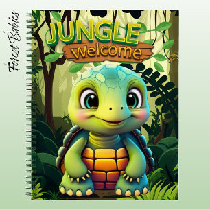 Landschildkröte Spaß Box-Schildkröte Whimsical Zoo Notizblock