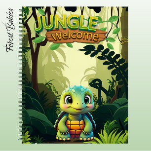 Landschildkröte Spaß Box Turtle Whimsical Zoo Tier Notizblock