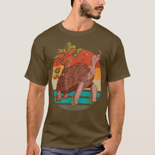 Landschildkröte Vintage-Schildkröte Natürliches Le T-Shirt