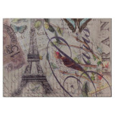 Landschmetterling Paris-Eiffelturm des Skriptes Schneidebrett (Vorderseite)