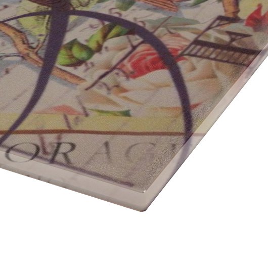 Landschmetterling Paris-Eiffelturm des Skriptes Schneidebrett (Ecke)