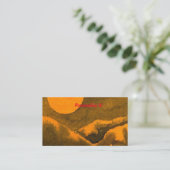 Landsee nachts mit Jägern oder Erntemond Visitenkarte (Stehend Vorderseite)