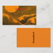 Landsee nachts mit Jägern oder Erntemond Visitenkarte (Vorne/Hinten)