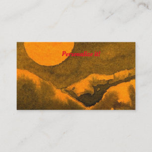 Landsee nachts mit Jägern oder Erntemond Visitenkarte