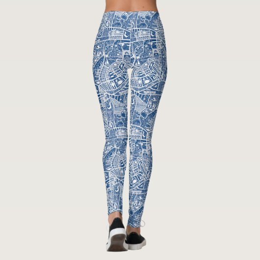Landseebad Blau Leggings (Rückseite)