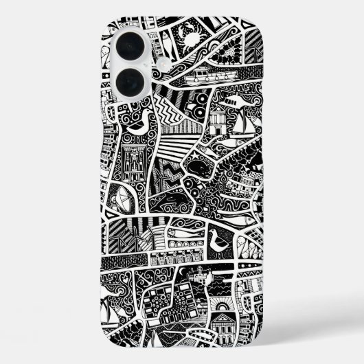 Landseebad Schwarz Case-Mate iPhone Hülle (Rückseite)