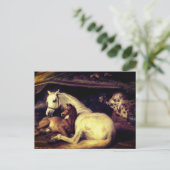 Landseer: Die arabischen Zelt-Pferde Ankündigungspostkarte (Stehend Vorderseite)