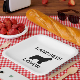 Landseer-Liebhaber Pappteller