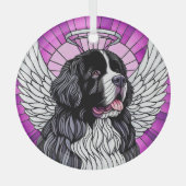 Landseer Neufundland Dog Angel Circle Ornament (Vorderseite)