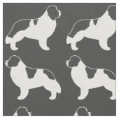 Landseer Neufundland Hundemuster Stoff (Nahaufnahme)