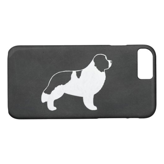 Landseer Neufundland Silhouette Case-Mate iPhone Hülle (Rückseite (Horizontal))