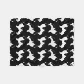 Landseer Neufundland Silhouette-Muster Fleecedecke (Vorderseite (Horizontal))