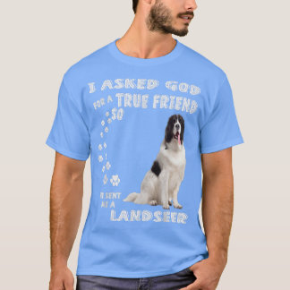 Landseer Newfoundland Saying Mom Dad Print, Newfie T-Shirt