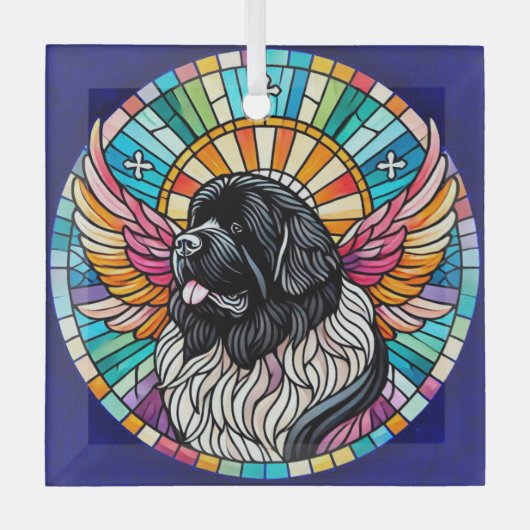 Landseer Newfundland Suncatcher Memorial Ornament (Vorderseite)