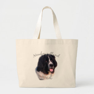 Landseer Newfundland Vater 2, Newfie Vater, Newf V Jumbo Stoffbeutel