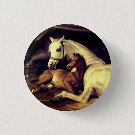 Landseer Pferde Button (Vorderseite)