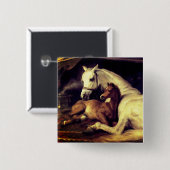 Landseer Pferde Button (Vorne & Hinten)