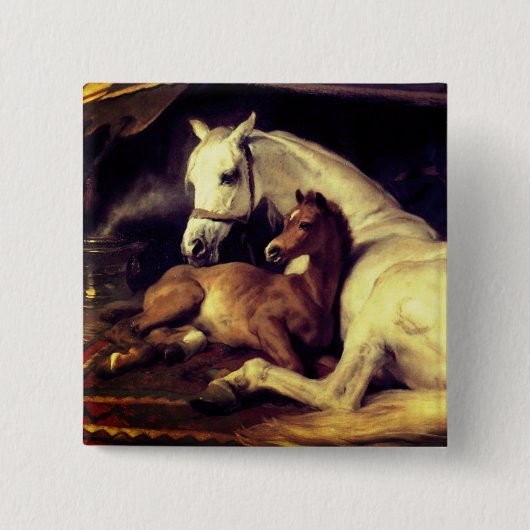 Landseer Pferde Button (Vorderseite)
